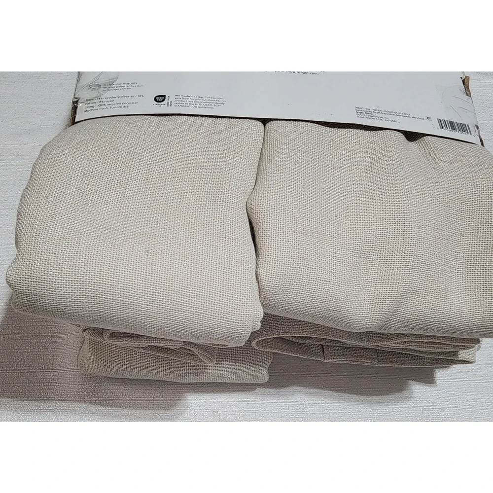 Threshold blackout curtain 2 panels W50'' x L 63'' each natural Aruba